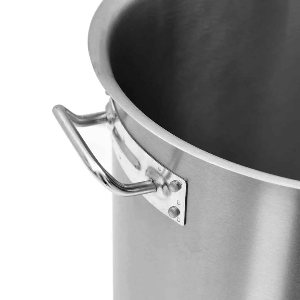 Stock Pot 50L Stainless Steel Cooking Soup Stew Kitchen Cookware Silver