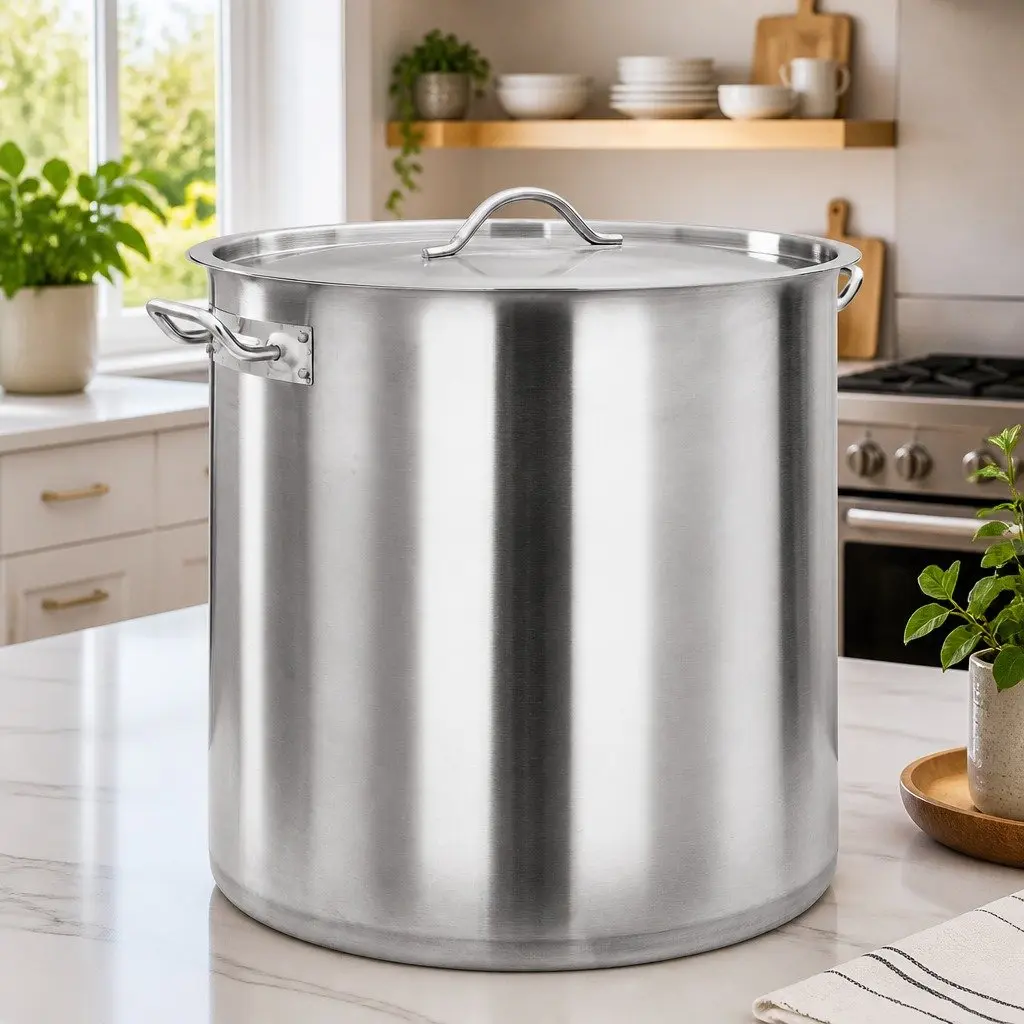 Stock Pot 71 L Stainless Steel Large Catering Cooking Pot Silver