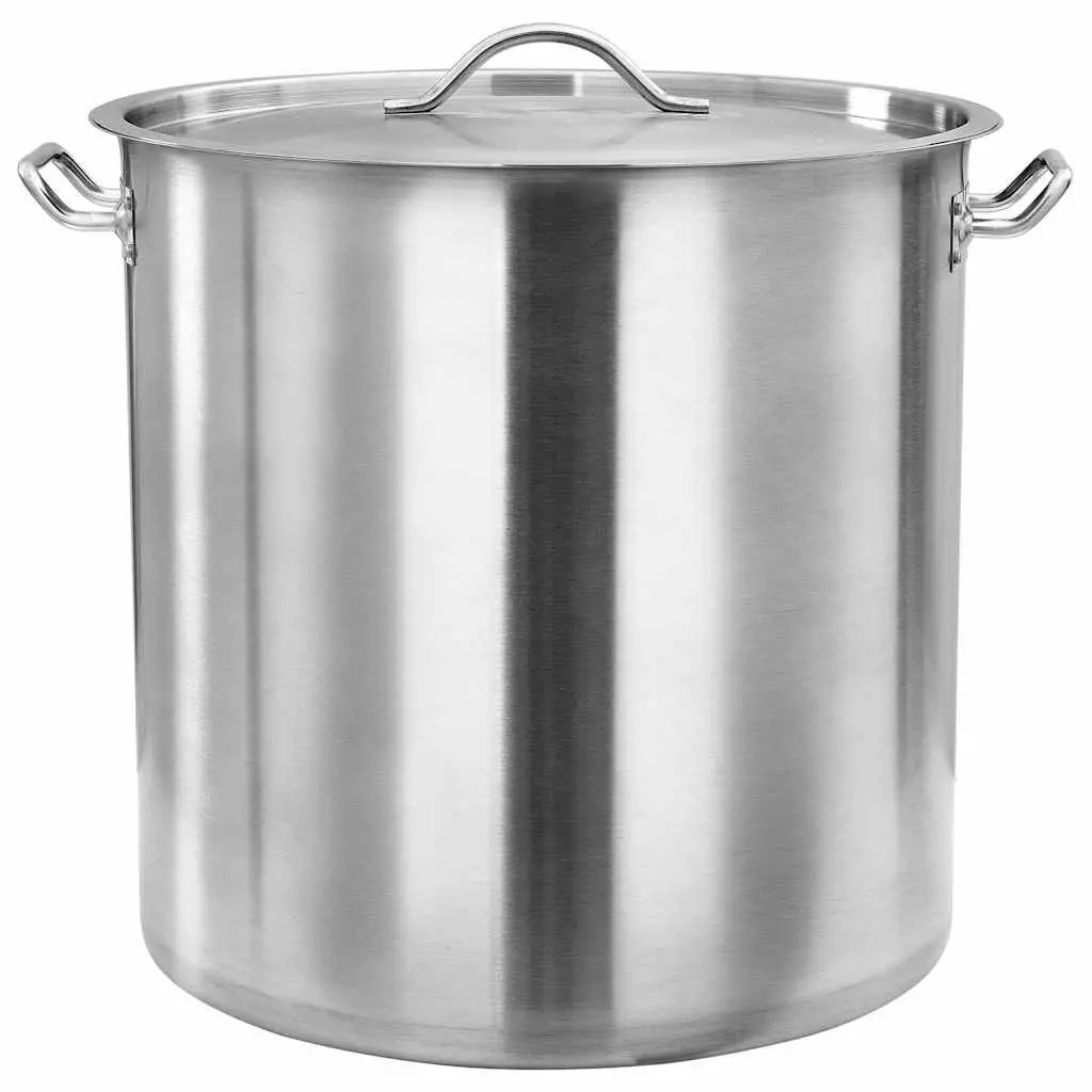 Stock Pot 98L Stainless Steel Catering Professional Kitchen 50x50cm Silver