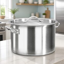 Stock Pot 32L Stainless Steel Large Cooking Catering Soup Stew Pot Kitchen