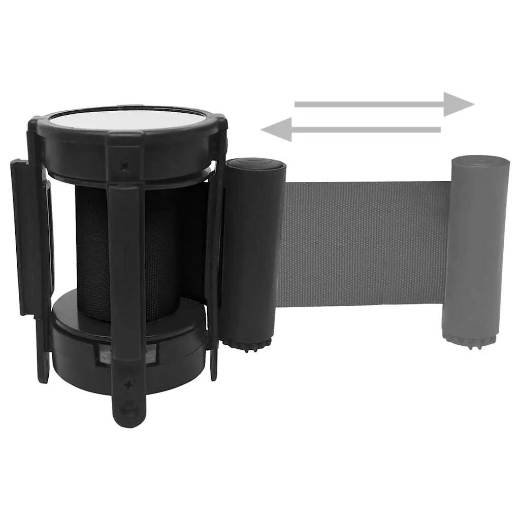 Retractable Belt Barrier Crowd Control 200cm Black