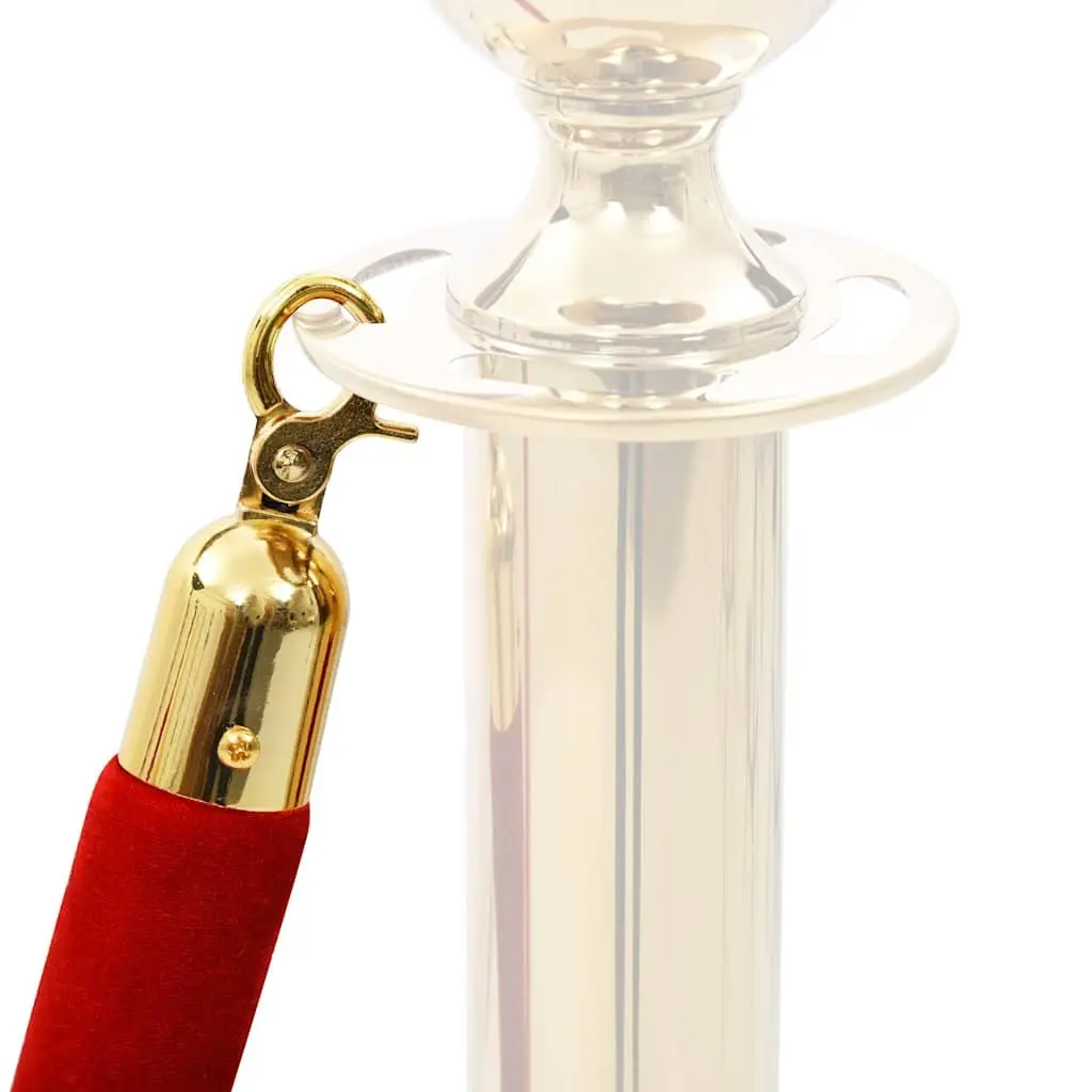Velvet Stanchion Rope Crowd Control Barrier 1 Piece Red
