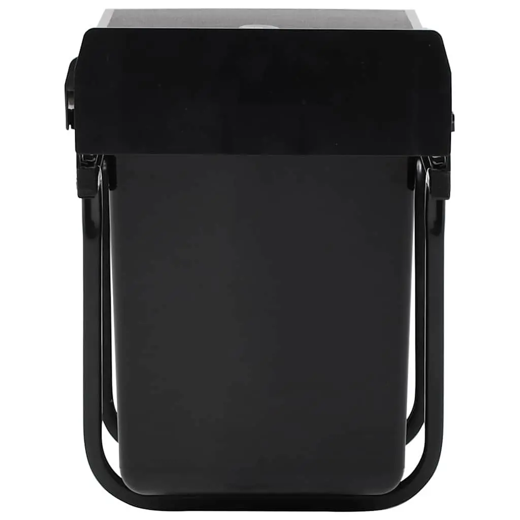 Kitchen Cupboard Pull-Out Waste Bin Soft-Close 20L Black Rubbish Container