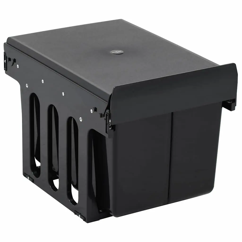 Kitchen Waste Bin Pull-out Cupboard Dustbin 36L Black