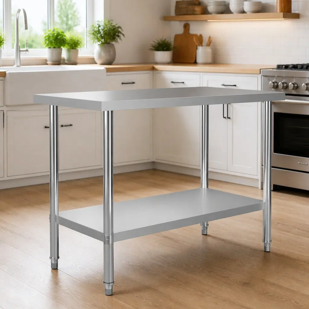 Stainless Steel Kitchen Work Table Food Prep Worktable Commercial Restaurant