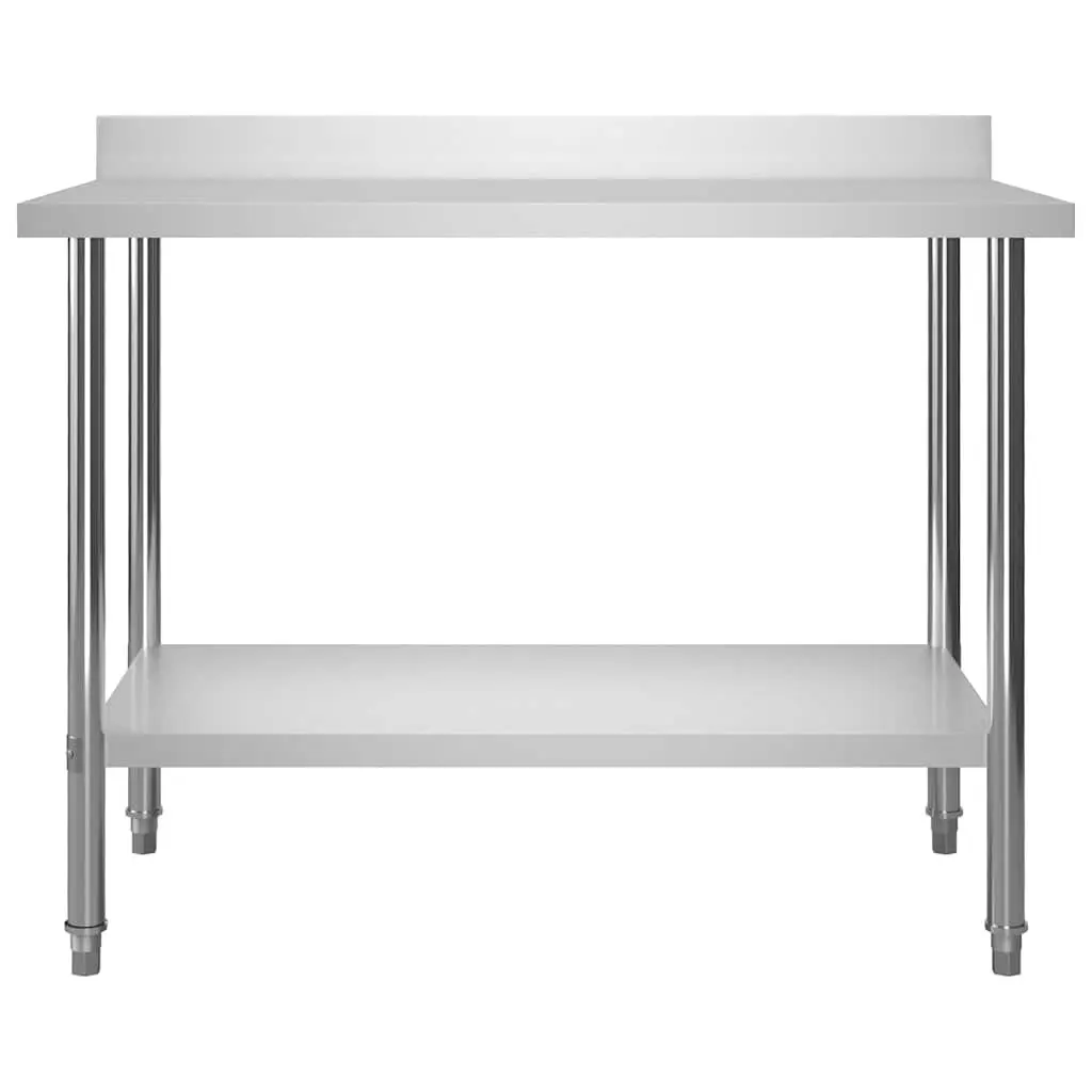 Stainless Steel Kitchen Work Table 120x60x93cm Commercial Food Prep Station