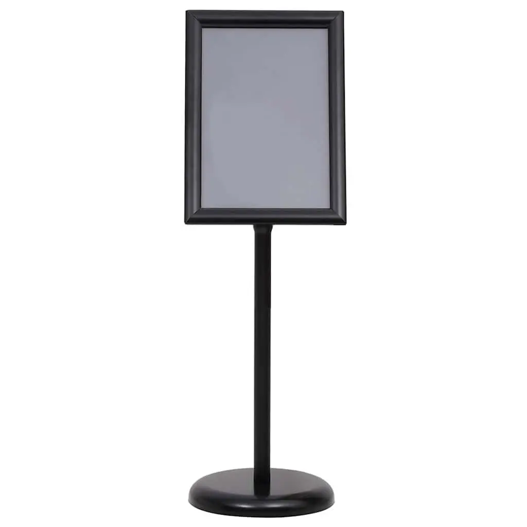 Floor Pedestal Poster Stand Adjustable A3 Size Black Aluminium Alloy Frame