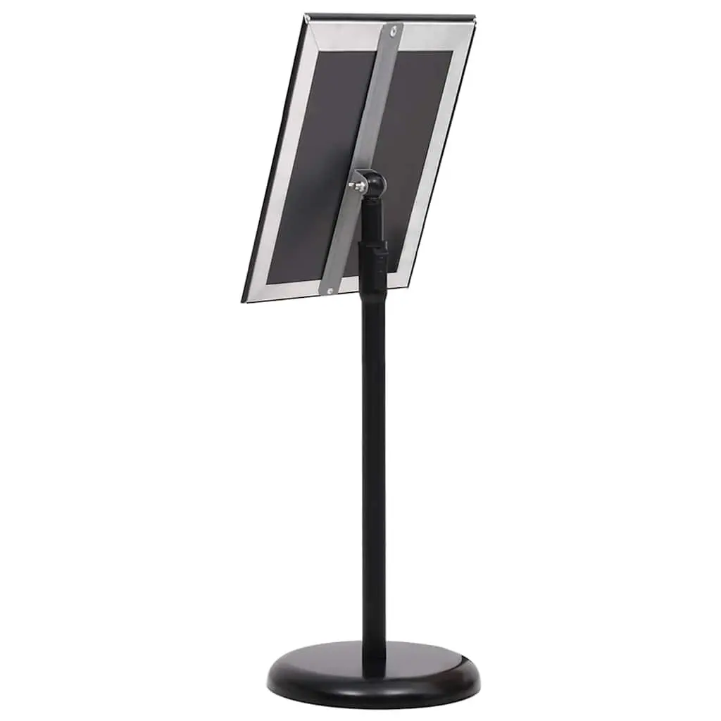 Floor Pedestal Poster Stand Adjustable A3 Size Black Aluminium Alloy Frame