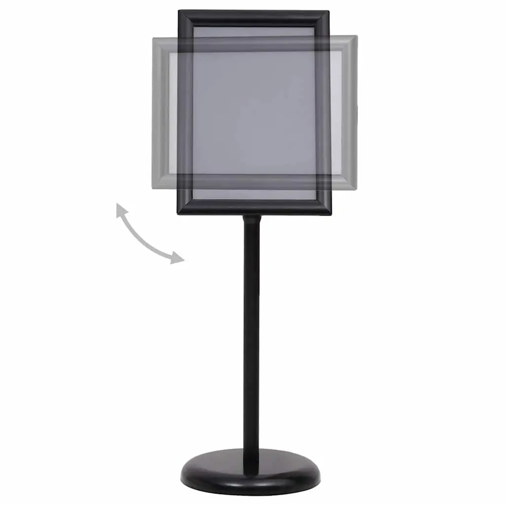 Floor Pedestal Poster Stand Adjustable A3 Size Black Aluminium Alloy Frame