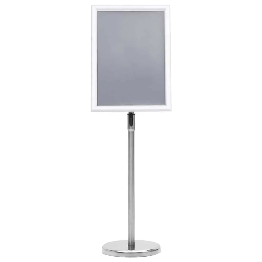 A3 Poster Stand Adjustable Silver Aluminium Display Floor Stand