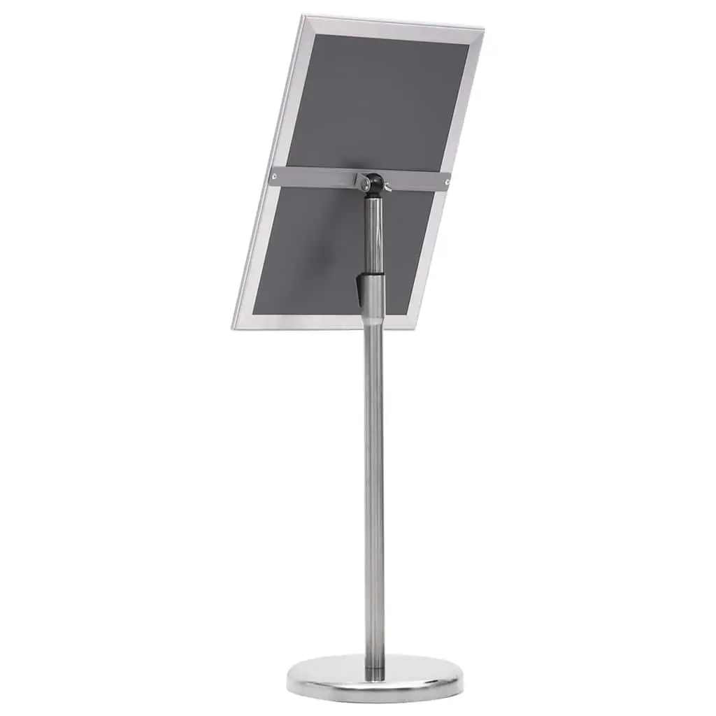 A3 Poster Stand Adjustable Silver Aluminium Display Floor Stand