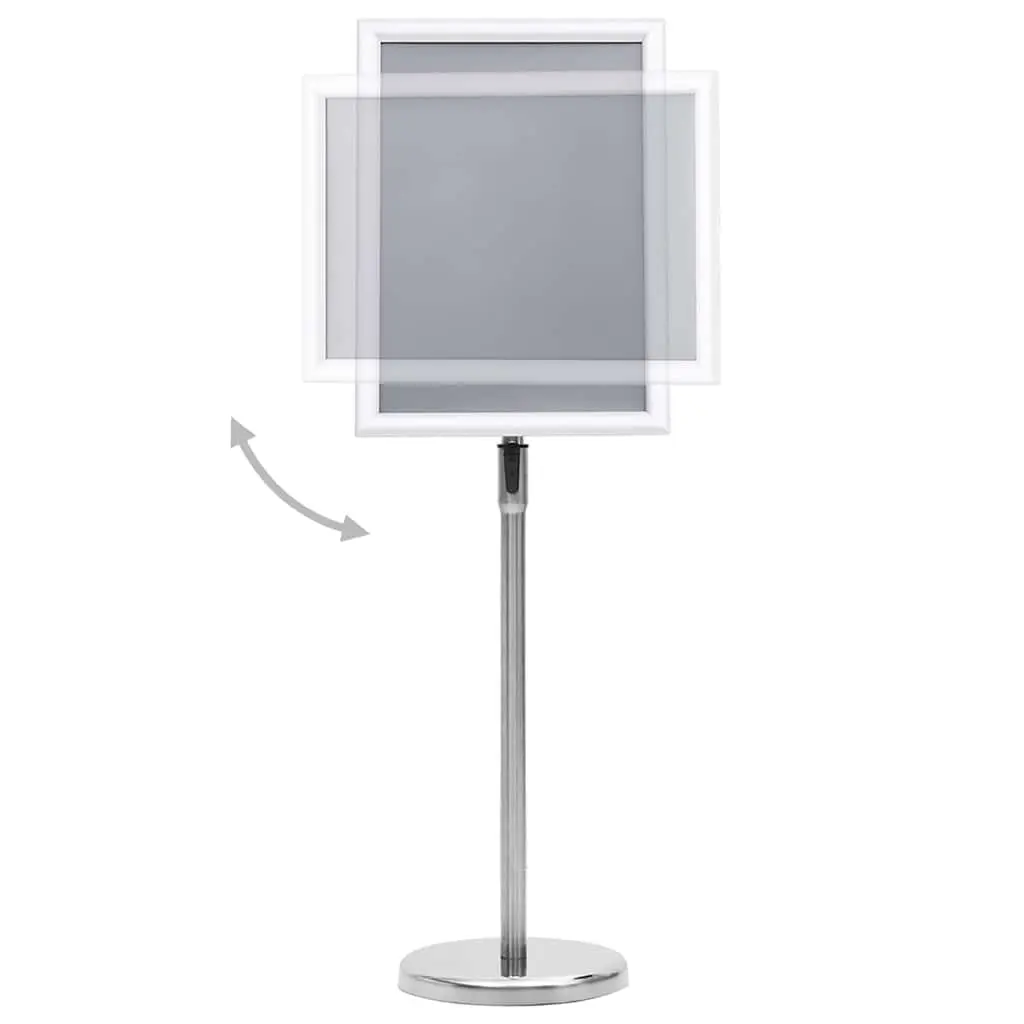 A3 Poster Stand Adjustable Silver Aluminium Display Floor Stand