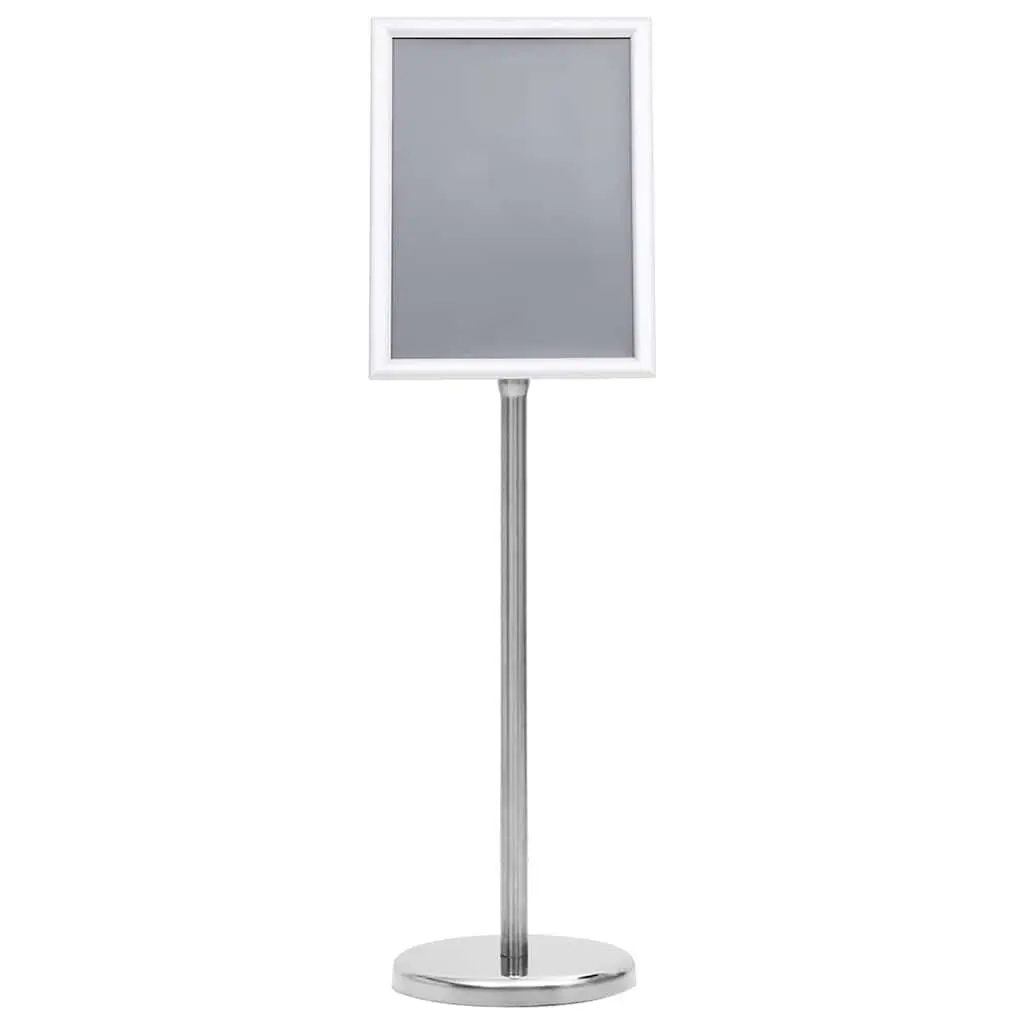 A4 Poster Stand Floor Display Stand Adjustable Silver Lightweight Portable