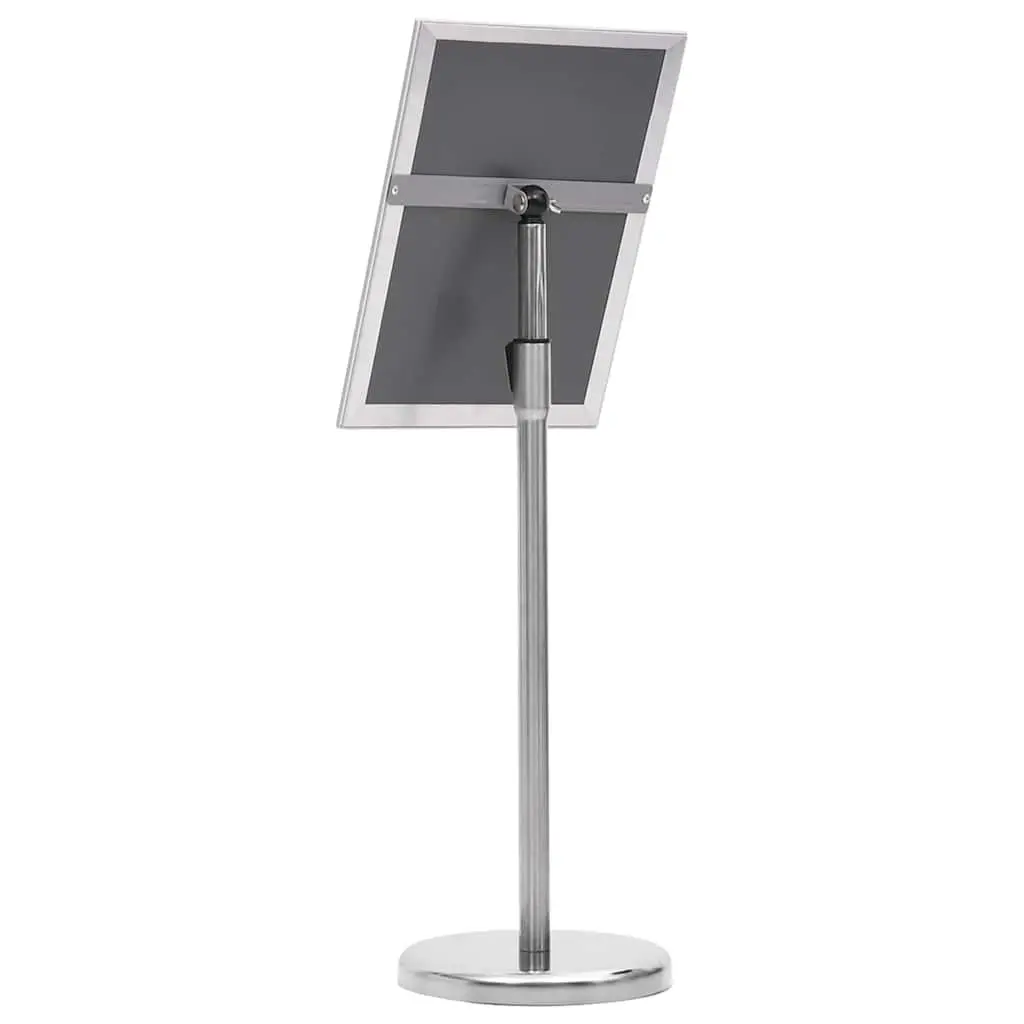 A4 Poster Stand Floor Display Stand Adjustable Silver Lightweight Portable