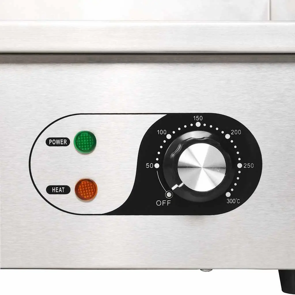 Electric Griddle Cooking Appliance Dual Surface 4400W Stainless Steel Silver
