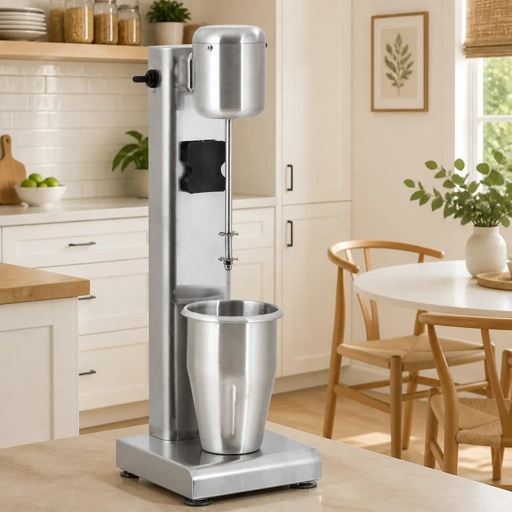 Milkshake Mixer Blender 1L Silver Stainless Steel