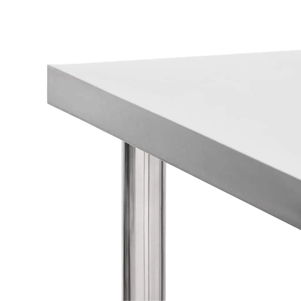 Commercial Work Table Mobile Food Prep Station 80 x 60 x 85 cm Stainless Steel