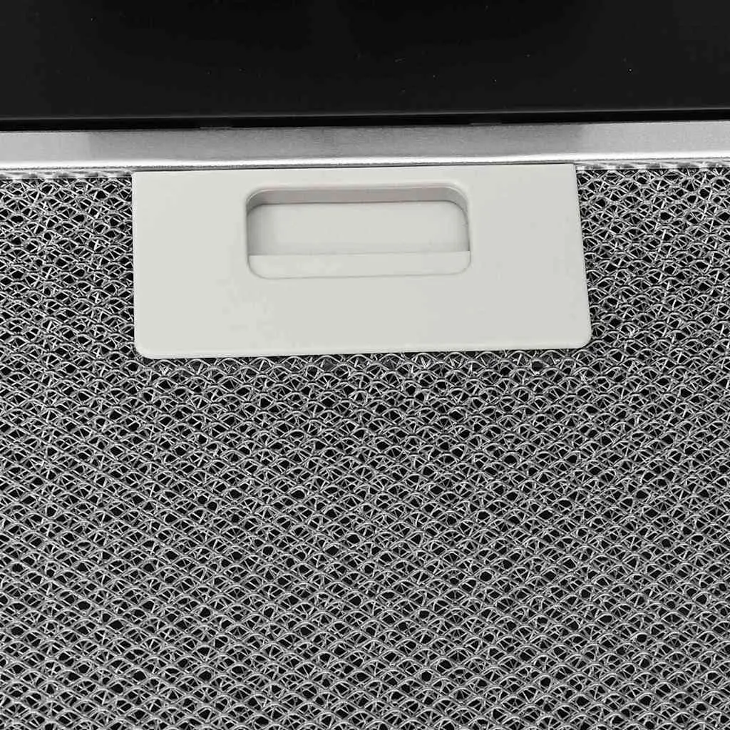 Wall Range Hood Kitchen Extractor 90cm Black Tempered Glass 297m³/h