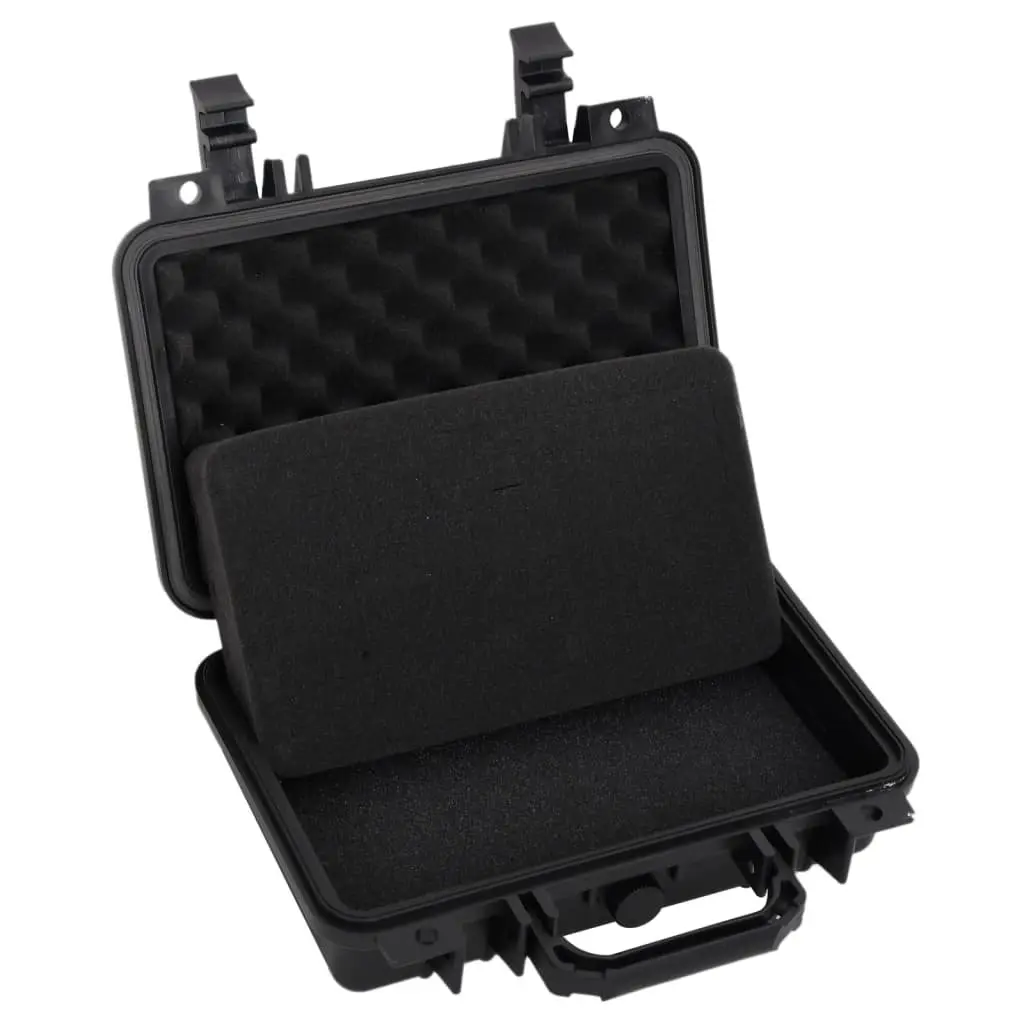 Hard Shell Flight Case Black Camera Equipment Storage 30 x 22 x 10 cm