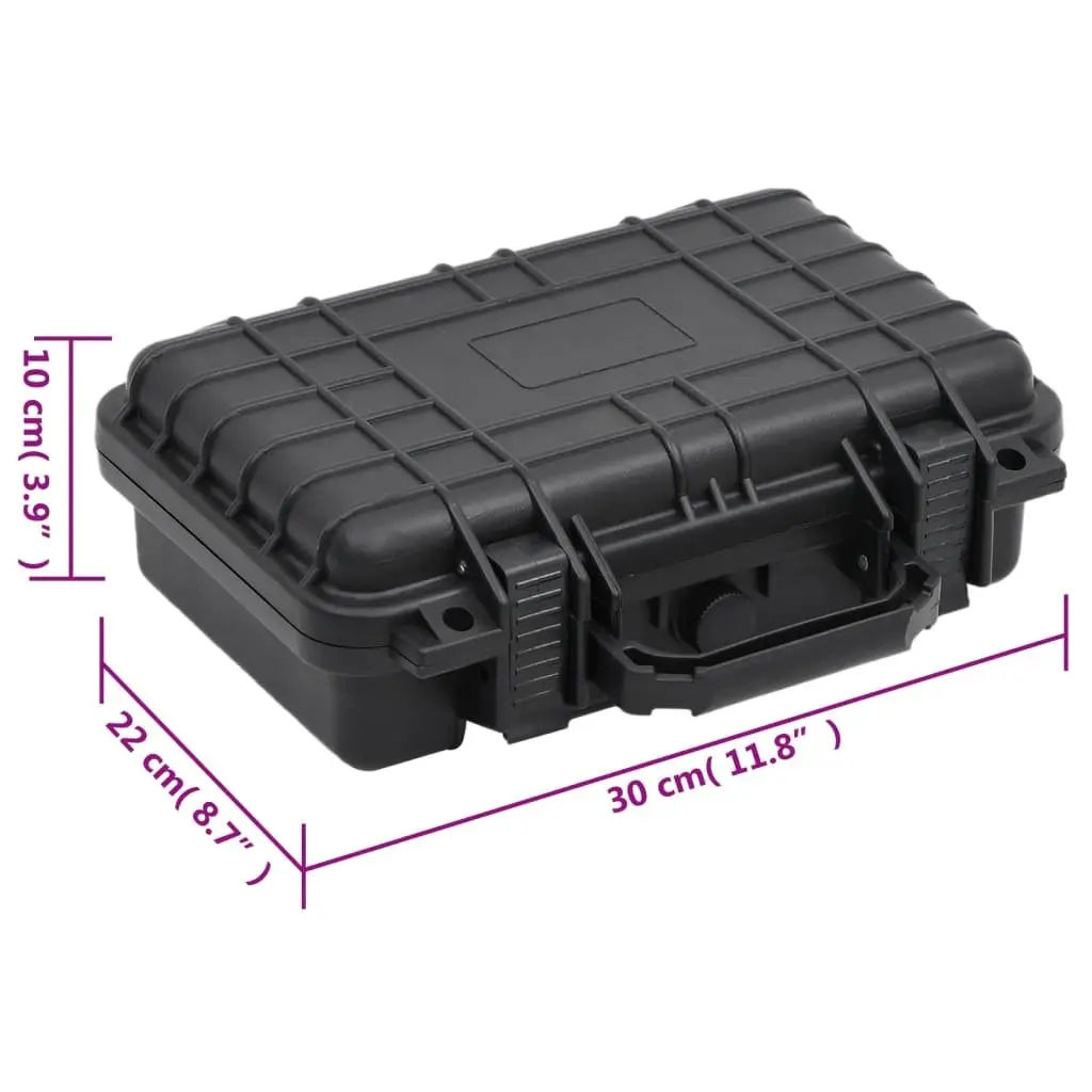 Hard Shell Flight Case Black Camera Equipment Storage 30 x 22 x 10 cm