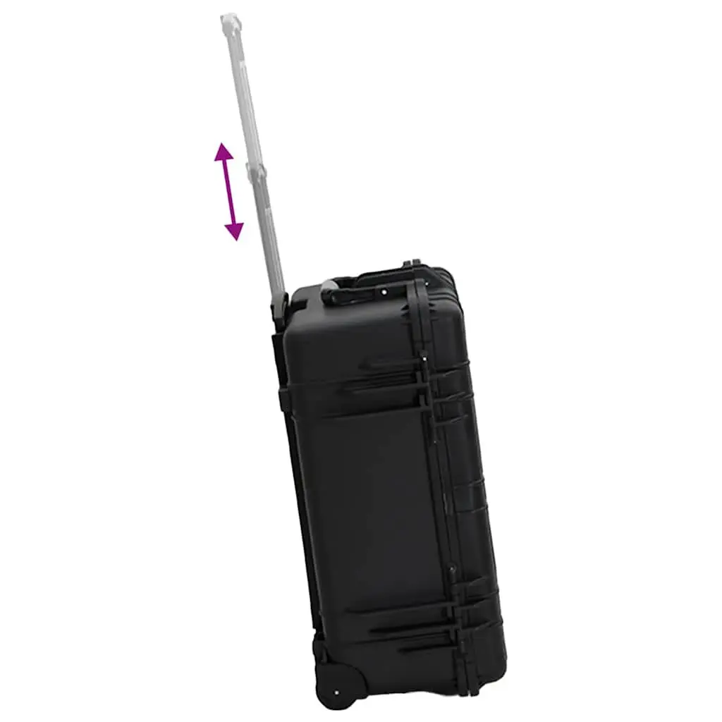 Wheeled Flight Case Black 58x45x27 cm Hard Case Protective Transport Luggage