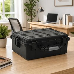 Portable Flight Case Black 55x43x21cm Hard Shell Camera Equipment Travel Storage