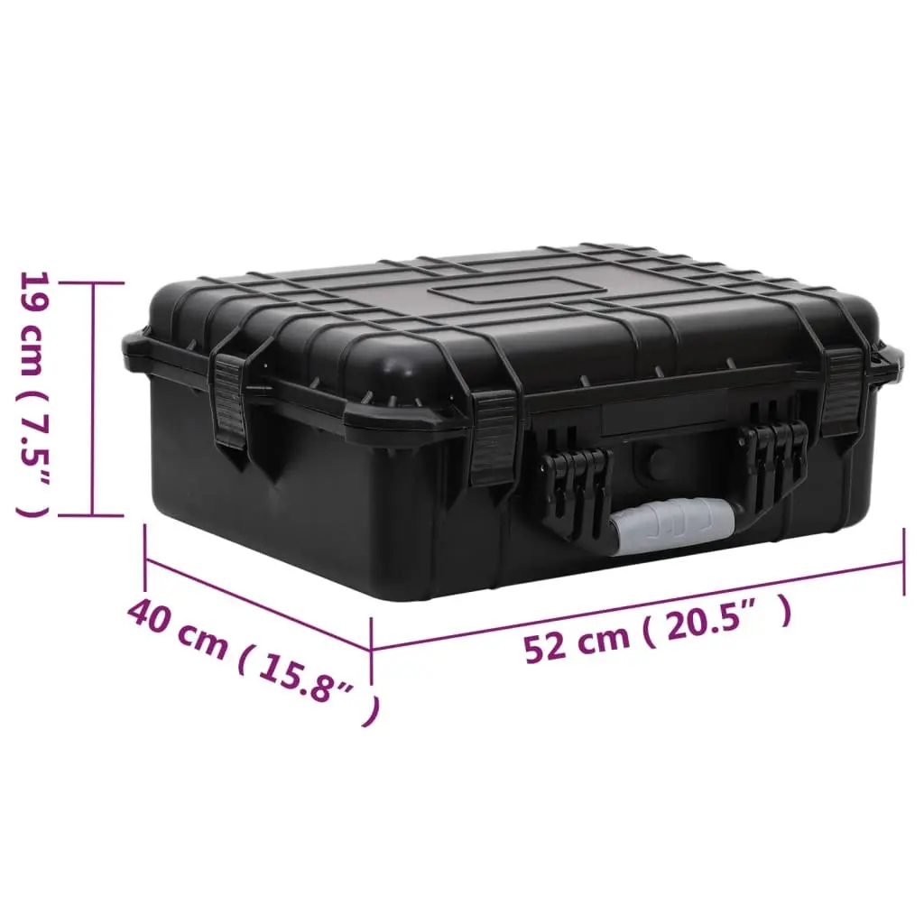 Flight Case Black 52x40x19cm for Secure Travel