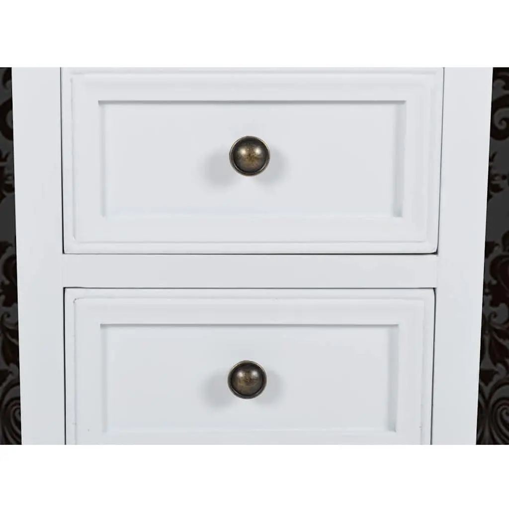 Bedside Tables Nightstands Set of 2 with Drawers White Bedroom Furniture