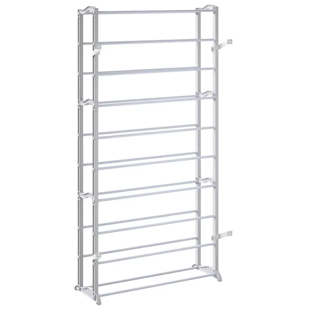 10-Tier Shoe Rack Organiser Compact White