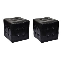 Reliable Black Cube Stools - Ideal for Any Setting