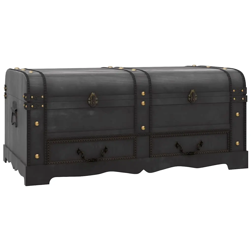 Wooden Storage Chest Vintage Coffee Table Large Black