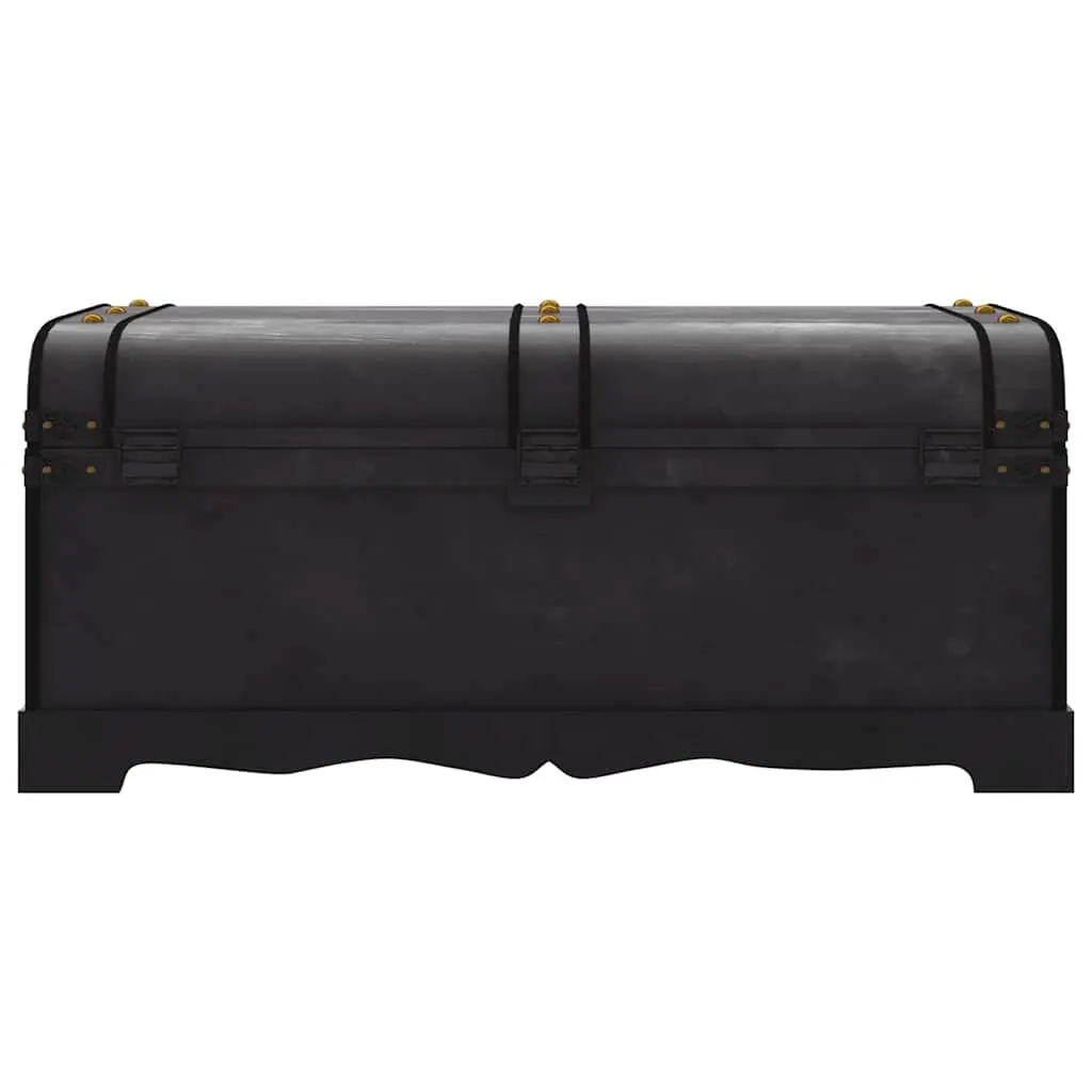 Wooden Storage Chest Vintage Coffee Table Large Black