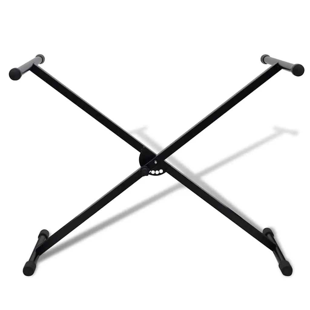 Adjustable X-Frame Keyboard Stand Heavy Duty Music Performance 5 Height Positions Black