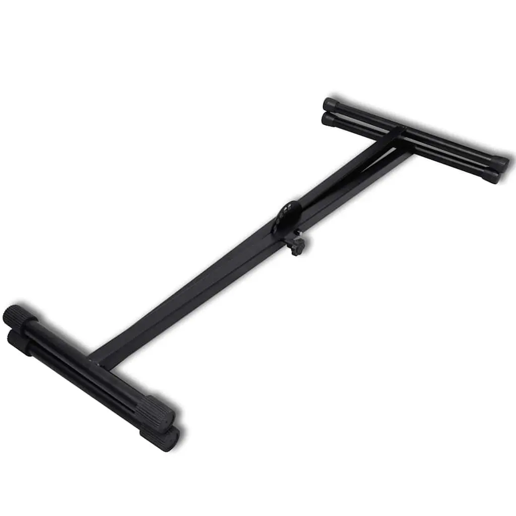 Adjustable X-Frame Keyboard Stand Heavy Duty Music Performance 5 Height Positions Black