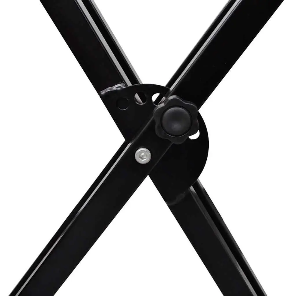 Adjustable Double Braced Keyboard Stand X-Frame Music Performance Heavy Duty Black