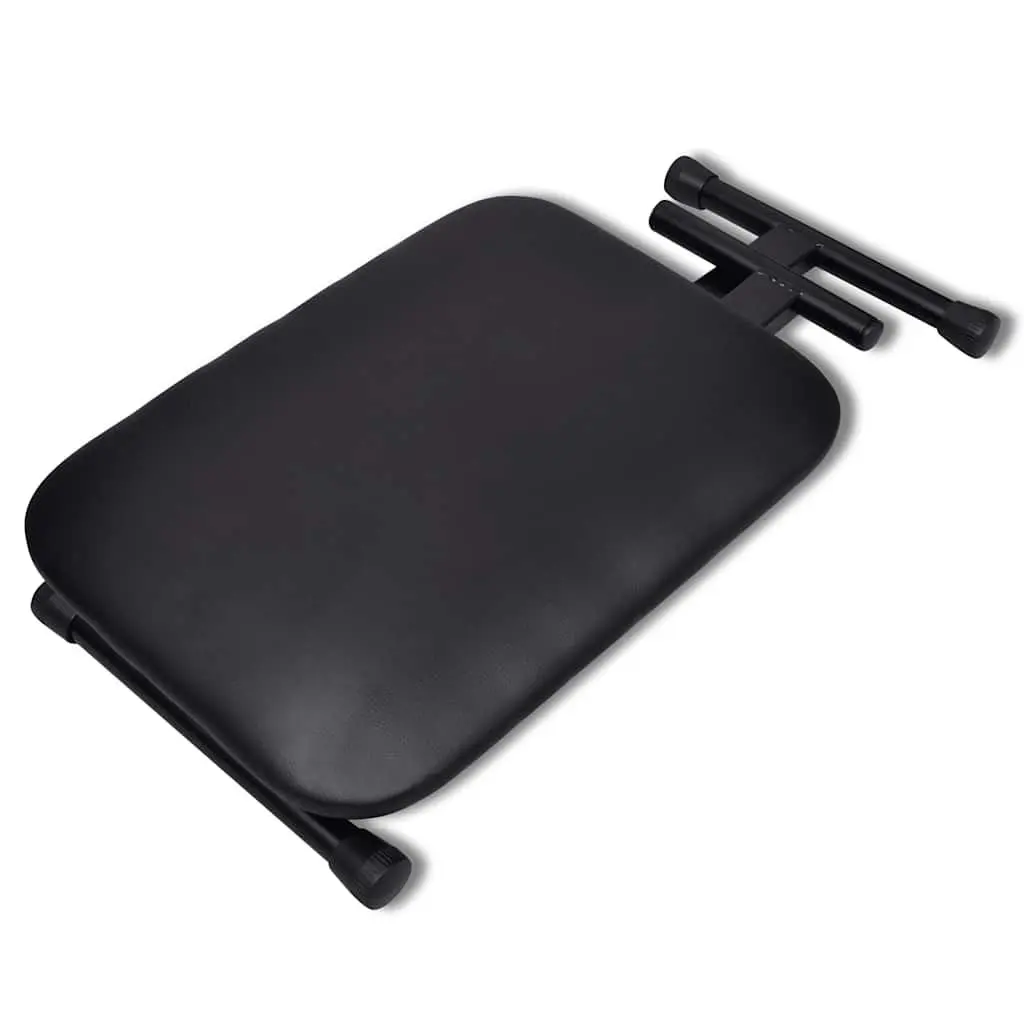 Adjustable Keyboard Stand and Stool Set Black Heavy Duty