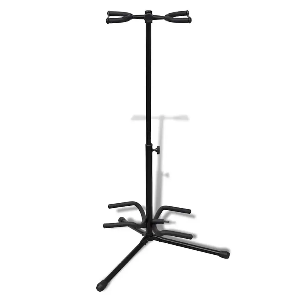 Adjustable Double Guitar Stand Portable Foldable Heavy Duty Two Guitar Holder
