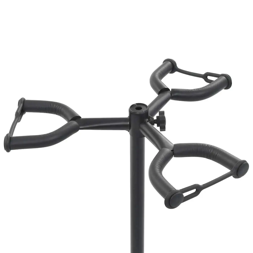 Tripod Guitar Stand Adjustable Height Black Steel Foam Neck Support Stable Display
