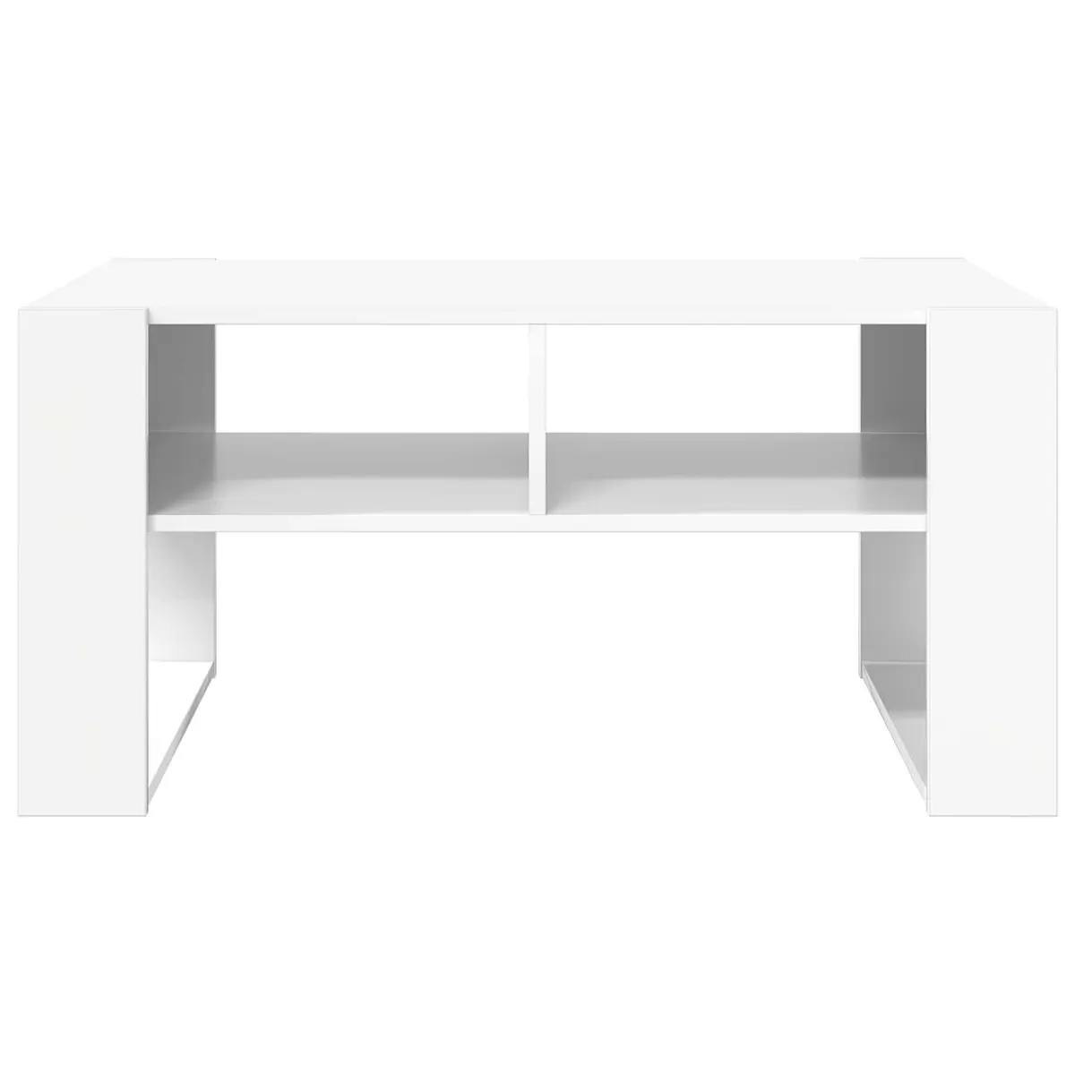 Coffee Table with Storage White 92 x 53 x 45 cm Engineered Wood Accent Living