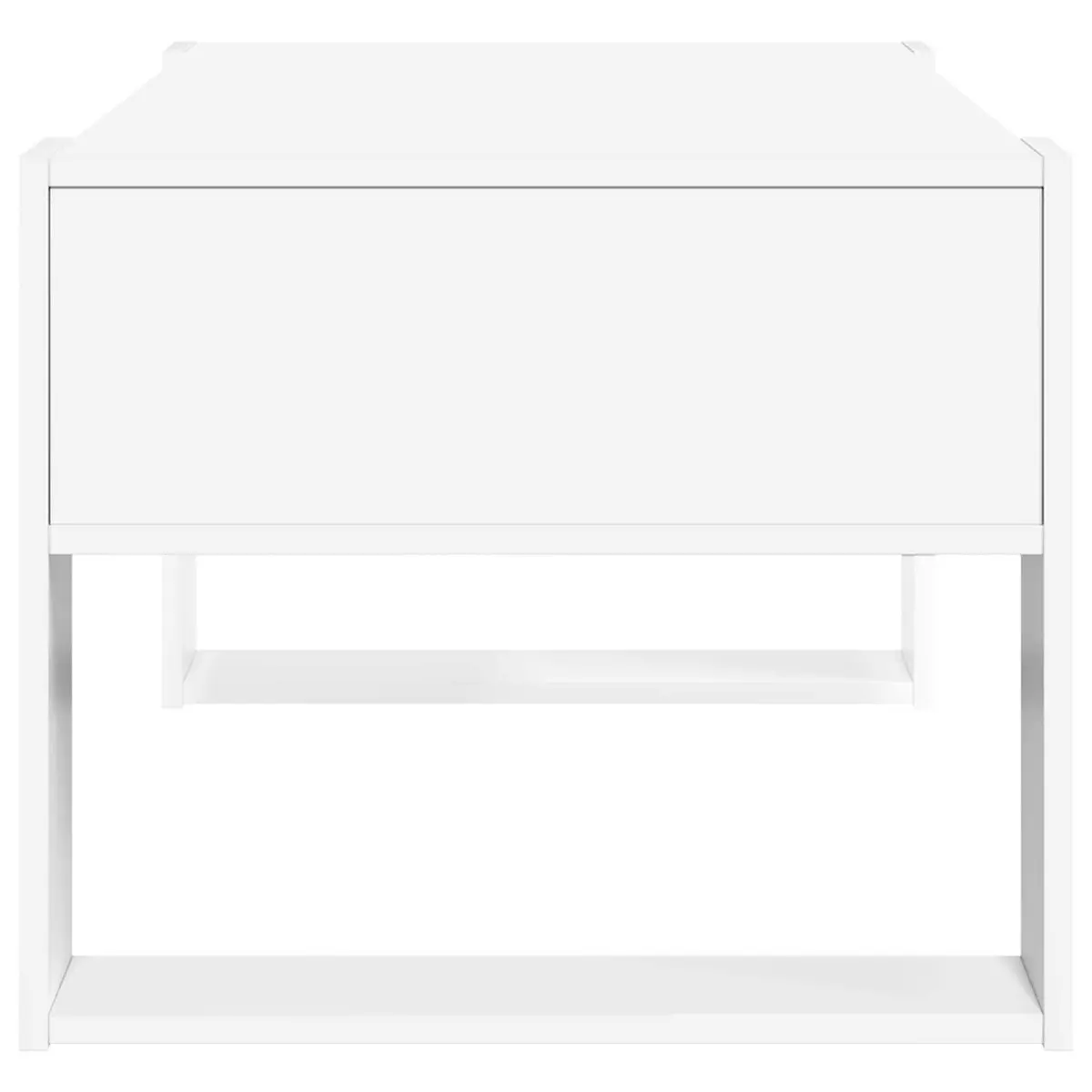 Coffee Table with Storage White 92 x 53 x 45 cm Engineered Wood Accent Living