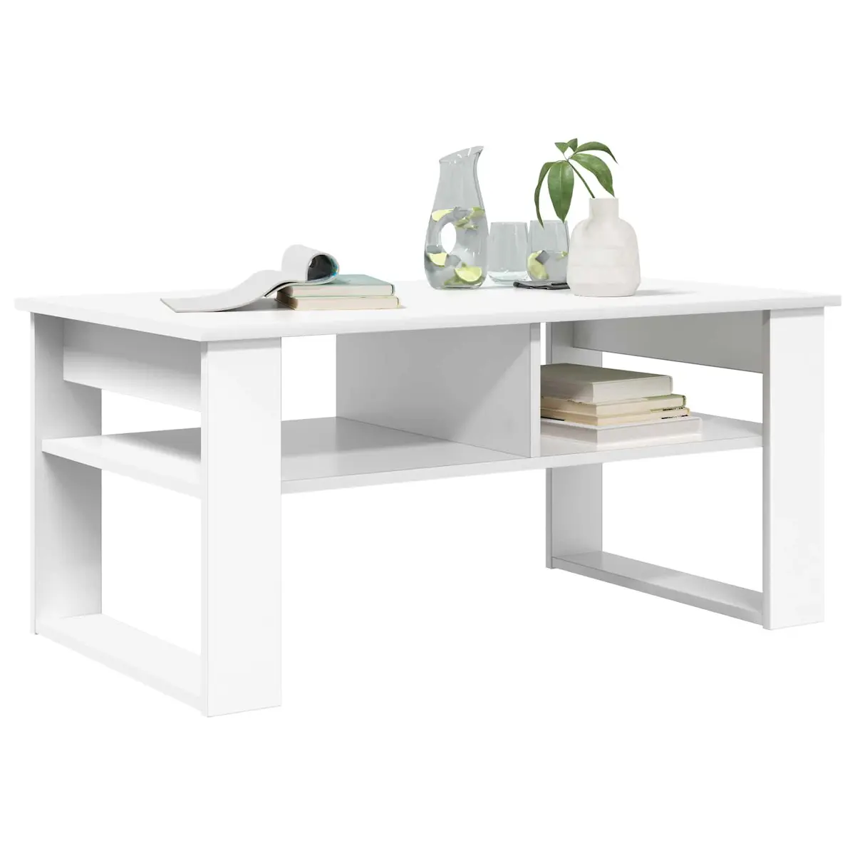 Coffee Table Modern Living Room Furniture 96x54x44cm White