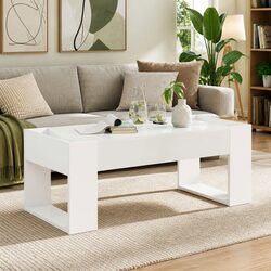 Durable White Coffee Table with Practical Smooth Surface