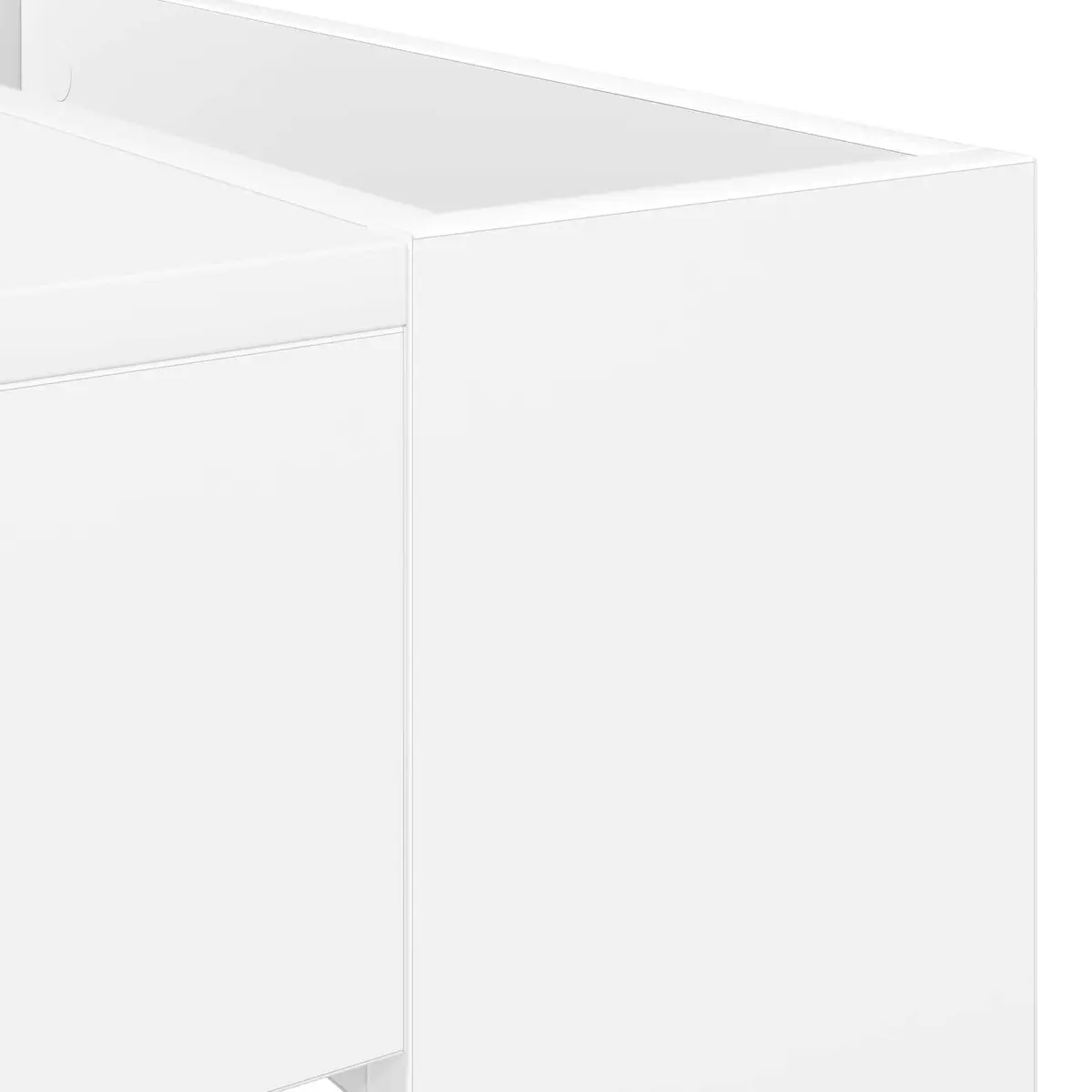Coffee Table White Rectangular Modern Lounge Accent Table Engineered Wood 110cm
