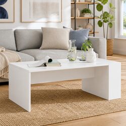 Reliable White Coffee Table: Modern and Easy to Maintain 95x50x34cm