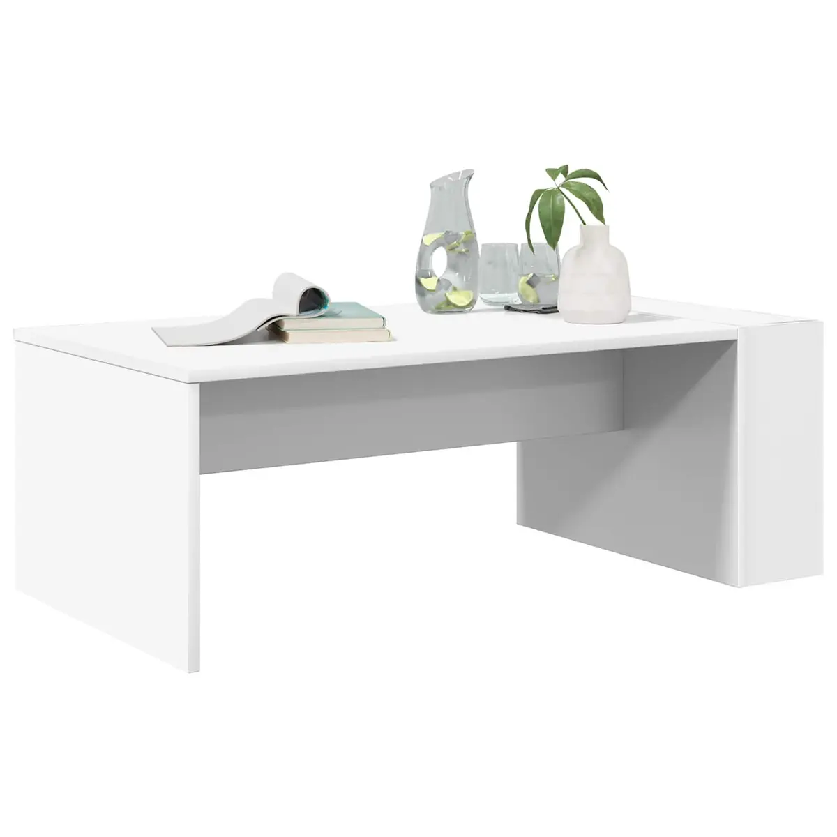 Coffee Table Modern Rectangular 95x50x34cm White