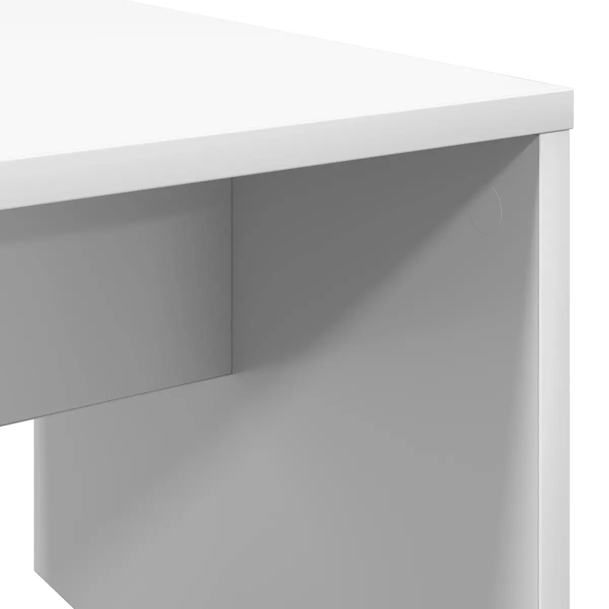 Coffee Table White Rectangular Modern Living Room Accent Furniture 90x45x35cm