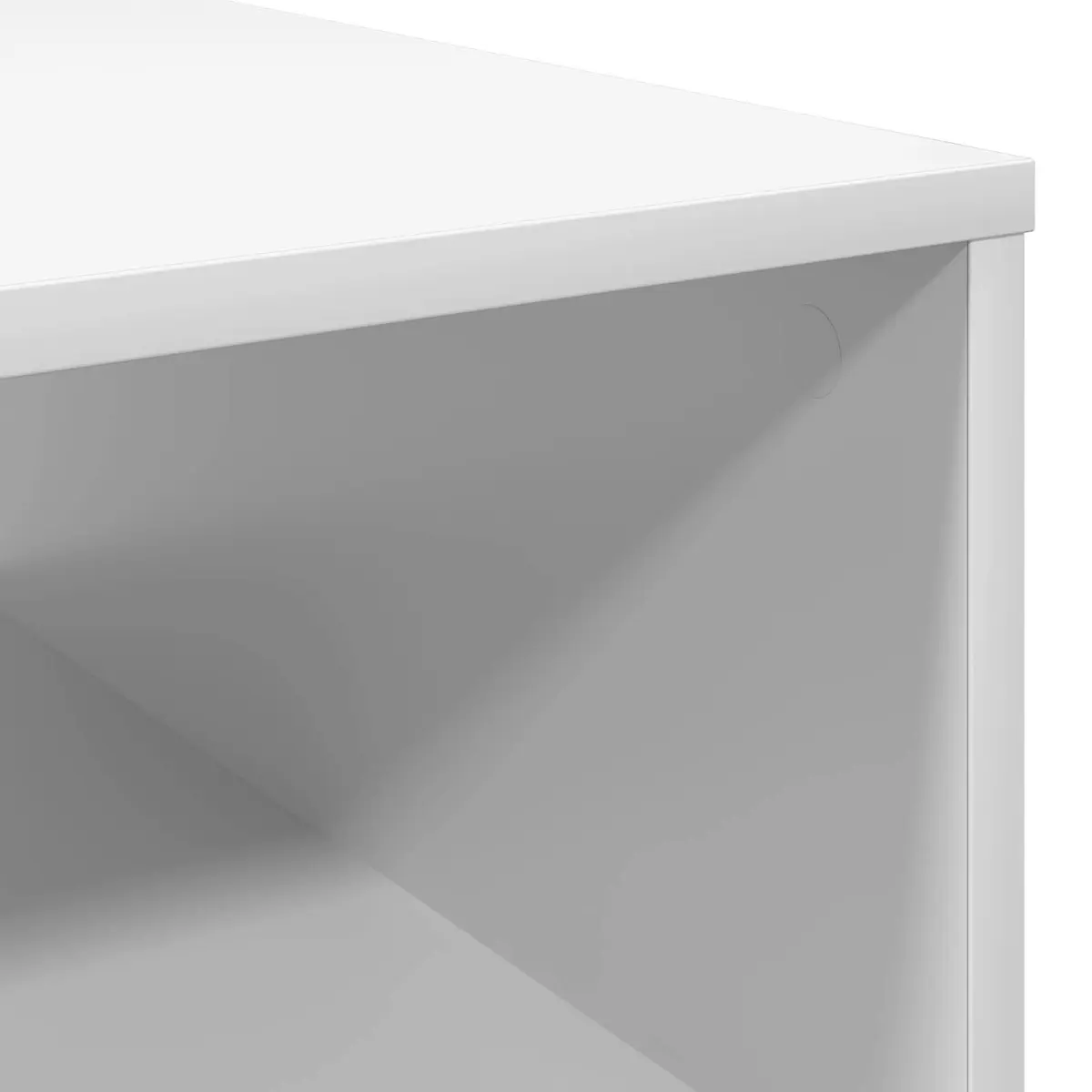 Coffee Table with Drawer White Rectangular Living Room Accent Furniture Storage