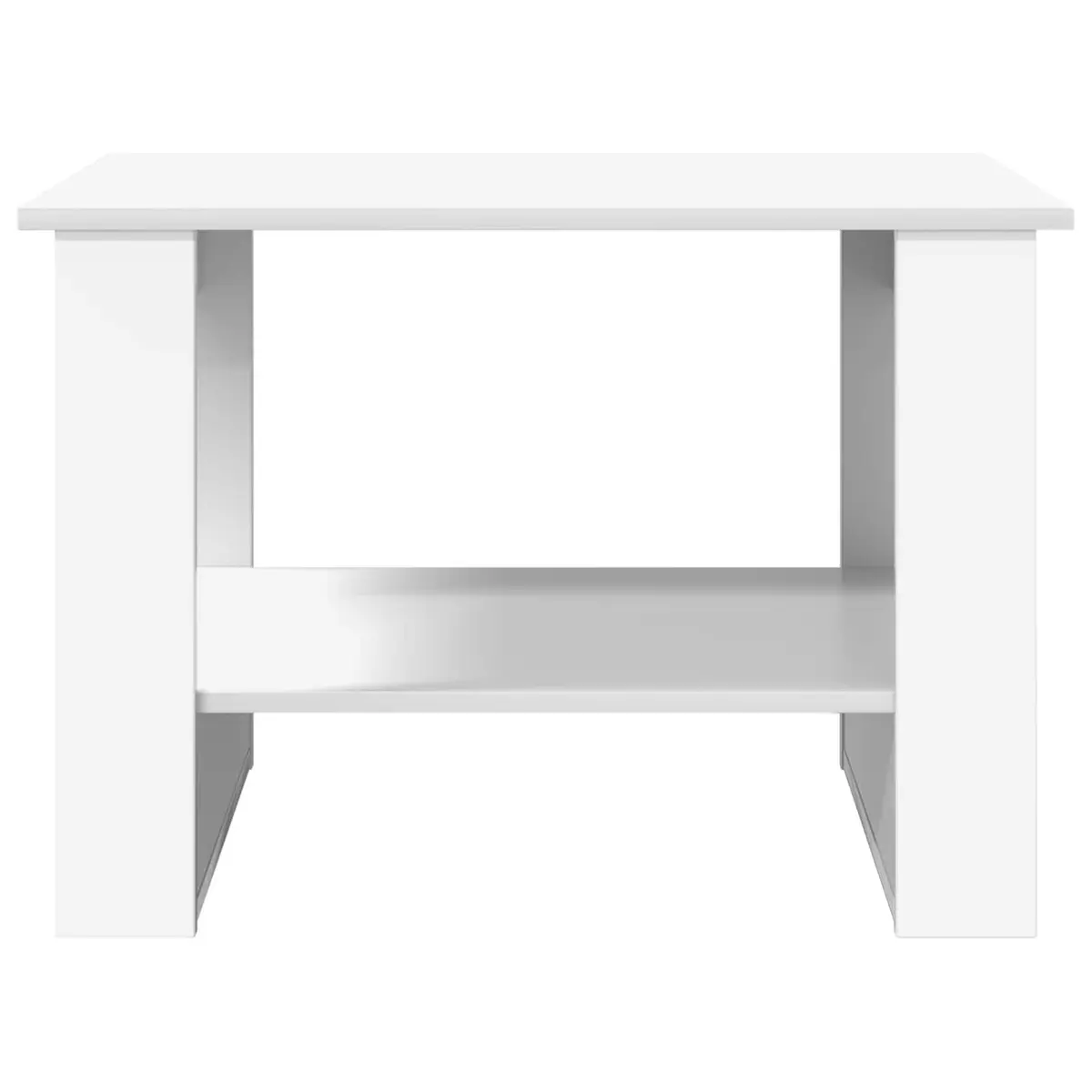 White Coffee Table 72x50x50cm Engineered Wood Modern Living Room Accent