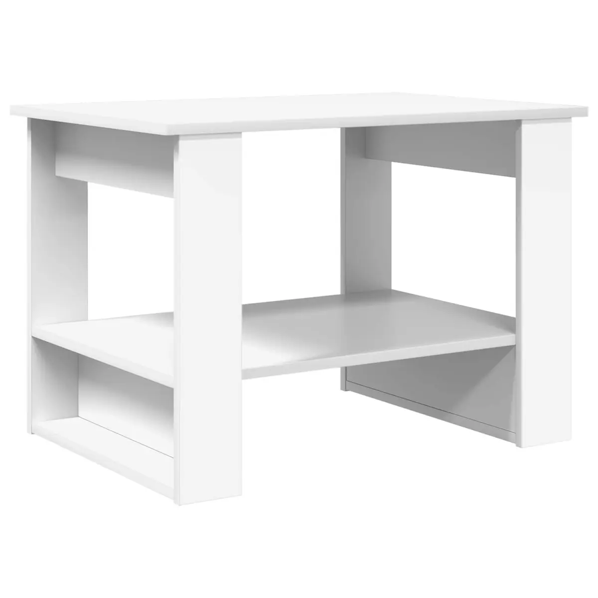 White Coffee Table 72x50x50cm Engineered Wood Modern Living Room Accent