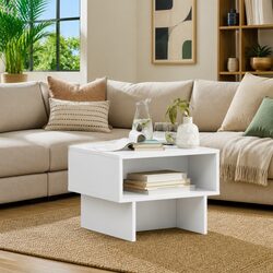 A Functional and Value-Driven White Coffee Table